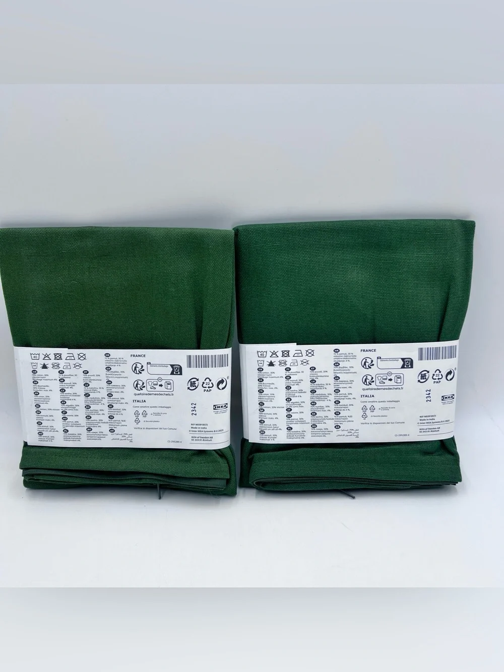 Lot Of 2 Ikea Gurli Throw Pillow Cover Cotton Canvas 20